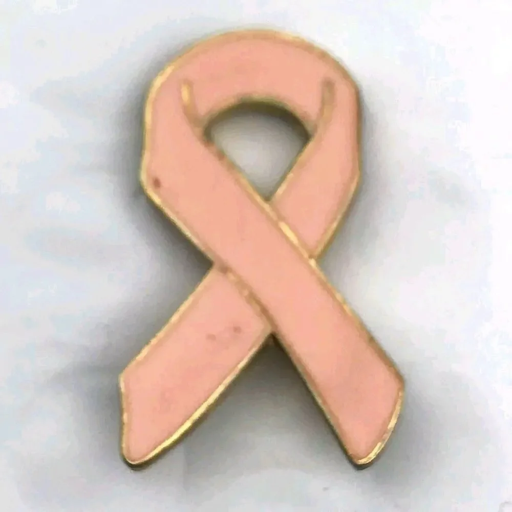 Pink Ribbon Metal Vintage Small Pin Breast Cancer Awareness